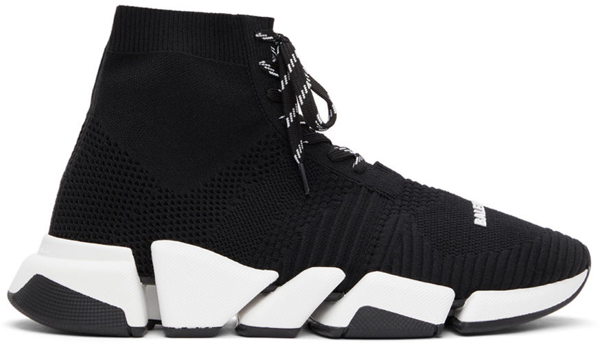Кецове и обувки Balenciaga Speed 2.0 Lace-Up Sneaker Черно | 617258 W2DB2, 0
