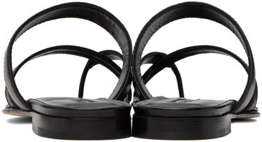 Аксесоари Manolo Blahnik Manolo Blahnik Susa Leather Toe-Ring Sandals Черно | 418-0317, 1