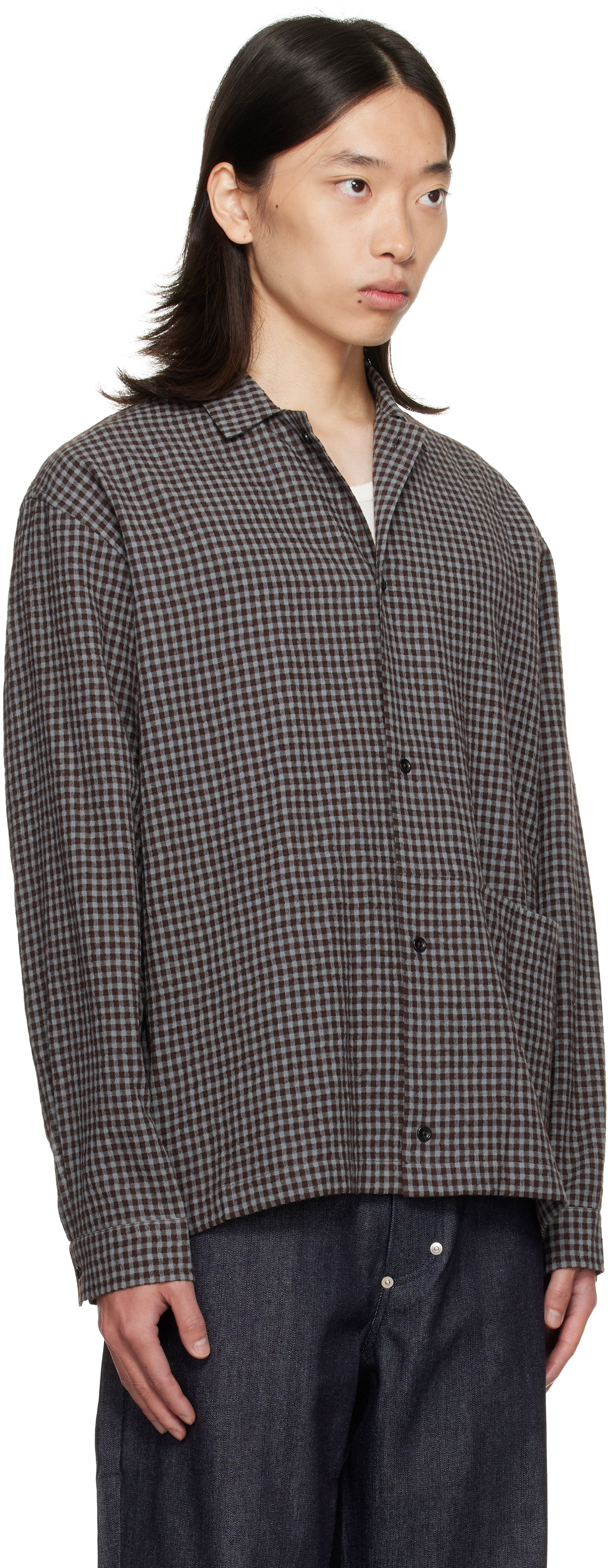 Риза sage NATION SAGE NATION Siesta Check Button-Down Shirt Кафяво | S139 SIESTA SHIRT WOOL COTTON, 1