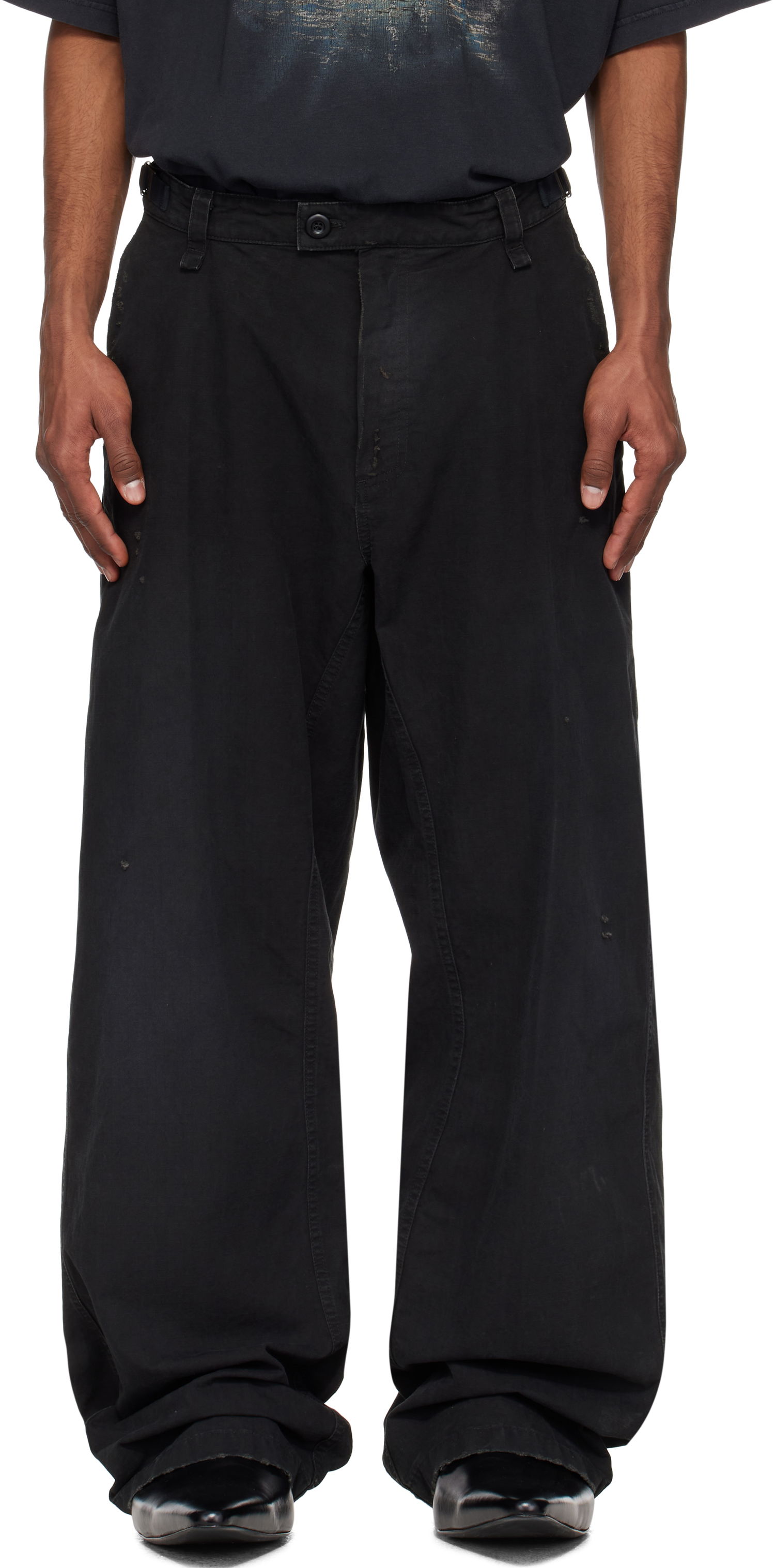 Карго панталони Balenciaga Balenciaga Minimal Trousers Черно | 824592TQP13, 0