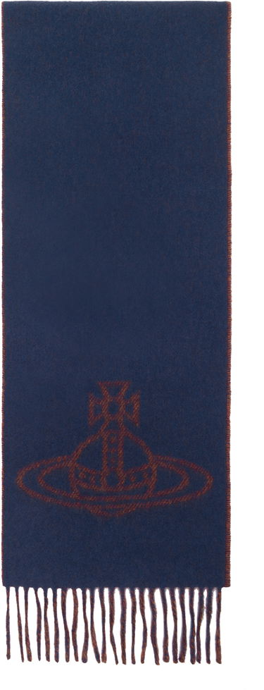 Шал Vivienne Westwood Single Orb Double Scarf Синьо | 81030006-W00ZH-, 0
