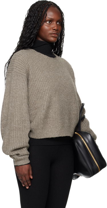 Пуловер Fear of God ESSENTIALS Holiday Heavy Waffle 90s Crewneck Sweater Сиво | 192HO257332FW, 1