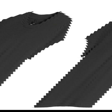 Тениска SKIMS Relaxed Fit Shrunken T-Shirt Черно | SS-STT-6128W-ONYX, 0