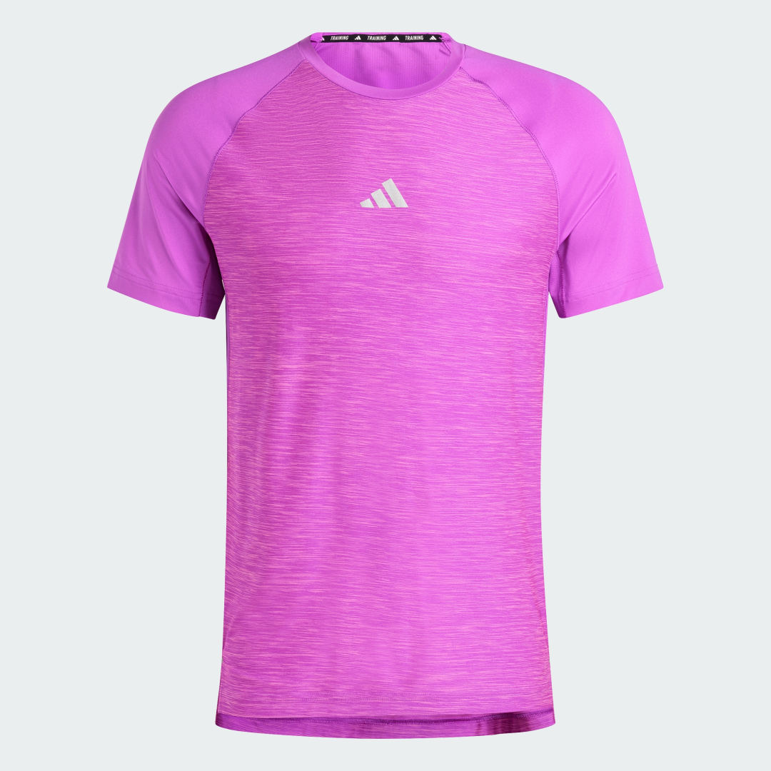 Тениска adidas Performance Gym+ Training 3-Stripes Лилаво | IW5892, 1