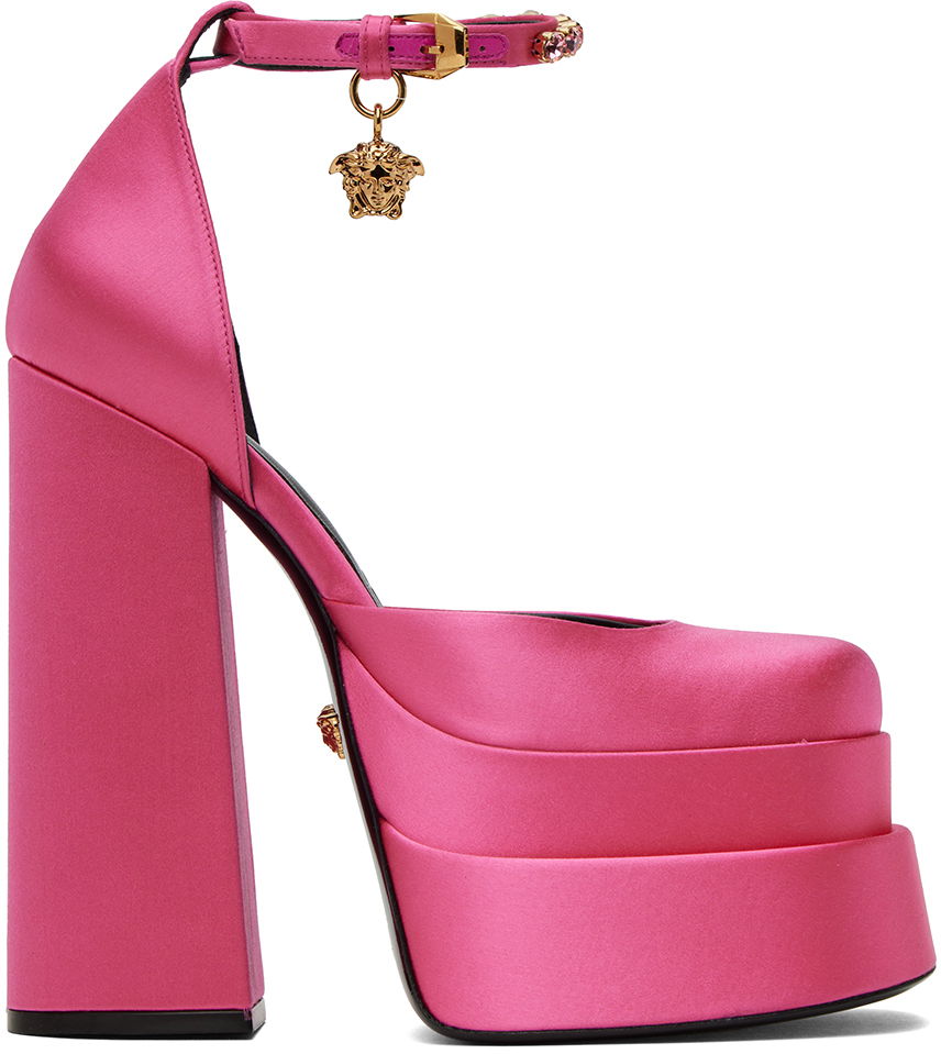 Кецове и обувки Versace Medusa Aevitas Platform Heels "Pink" Розово | 1002005_DRA67, 0