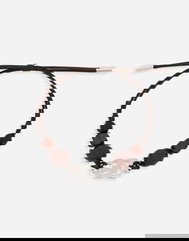 Гривна Dolce & Gabbana Dolce & Gabbana Cord Bracelet with Wooden Beads and DG Logo Кафяво | WBQ5P1W1111S9000, 2