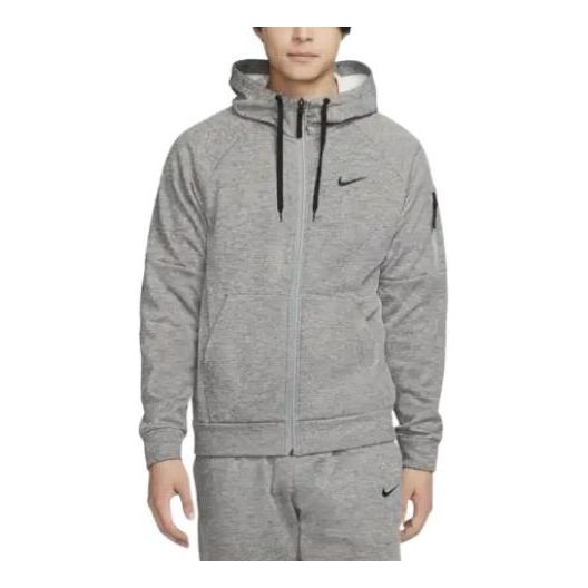 Суитчър Nike Therma-FIT Logo Training Hoodie Сиво | DQ4831-063