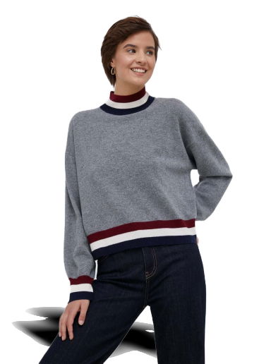 Пуловер Tommy Hilfiger Woll Pullover Mock Neck Сиво | WW0WW39536