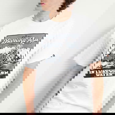 Тениска BAPE Bathing Ape Base Camp Graphic Tee Бяло | 001TEL801052M-WHT, 5