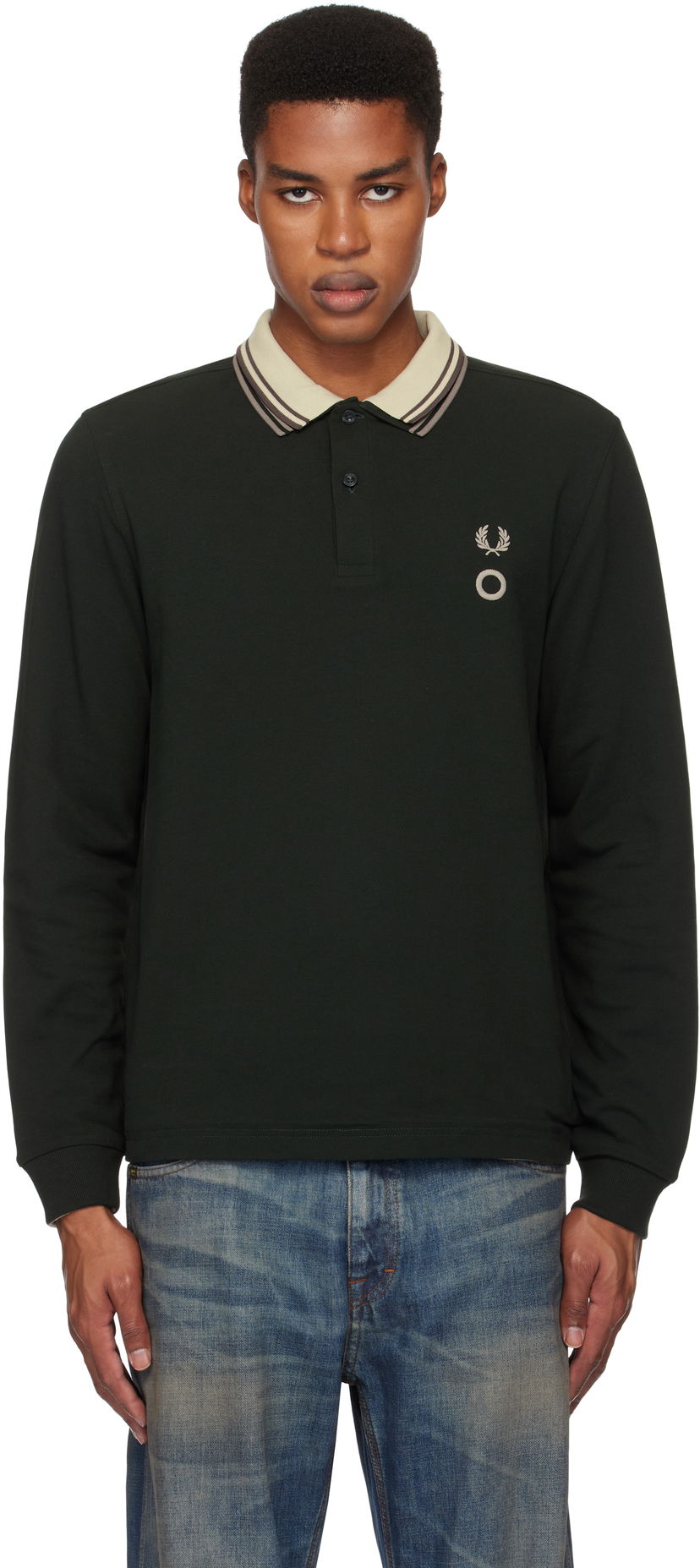 Поло тениска Craig Green Long Sleeve Reversible Polo Черно | SM8154