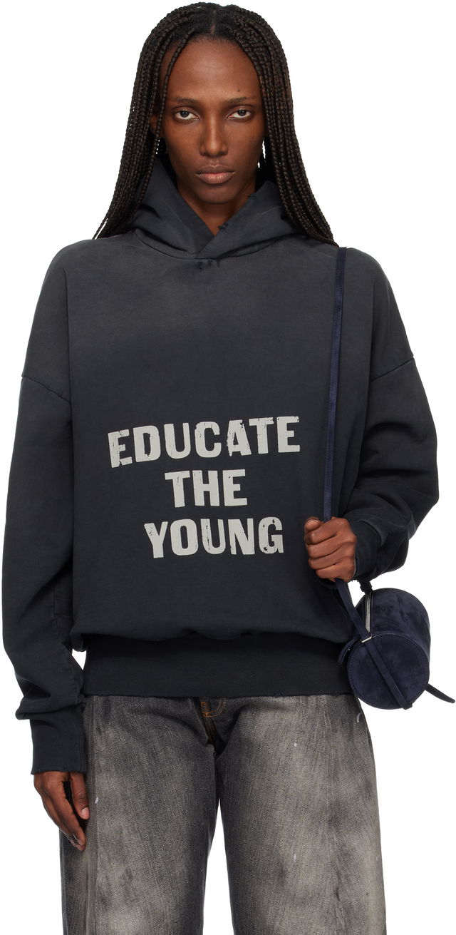 Educate Distressed Pullover Hoodie