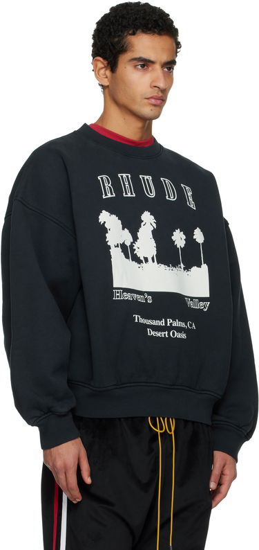 Суитчър Rhude 'Thousand Palms' Heaven's Valley Desert Oasis Crewneck Sweatshirt Тъмно синьо | RHFW25ST05012, 1