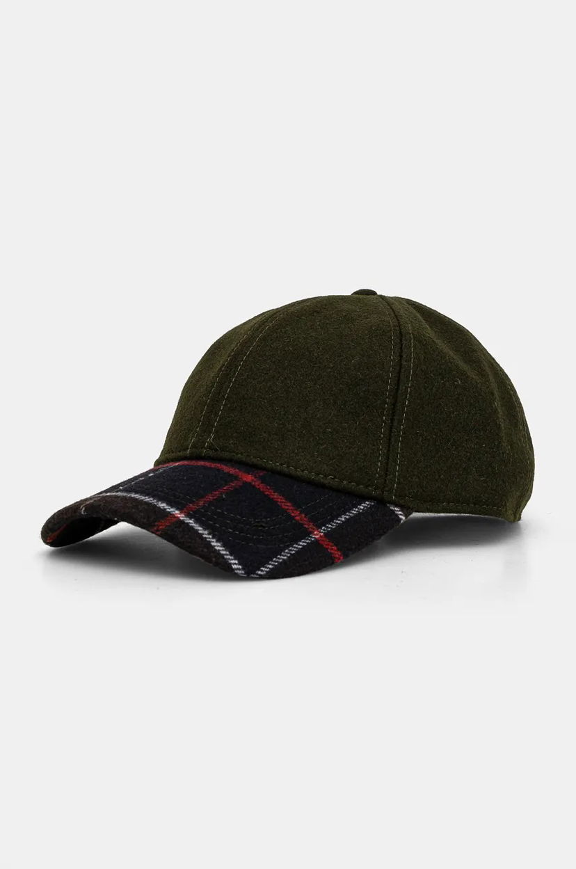 Шапка с козирка Barbour Barbour Tartan Bill Baseball Cap Зелено | MHA0815