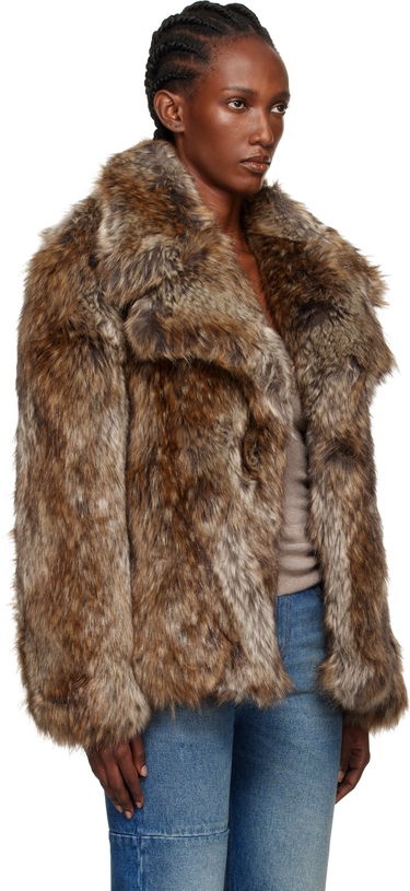 Яке Maison Margiela MM6 Maison Margiela Hook-Eye Faux-Fur Jacket Кафяво | S52AM0326 M35464, 1