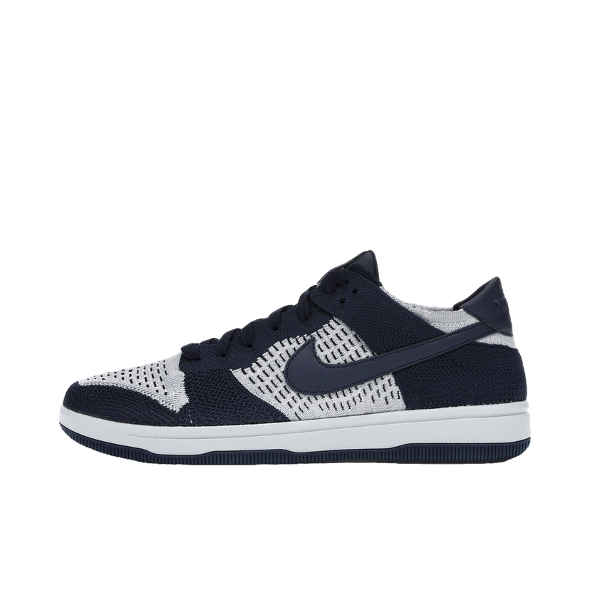 Кецове и обувки Nike Dunk Low Flyknit College Navy Pure Platinum Тъмно синьо | 917746-400