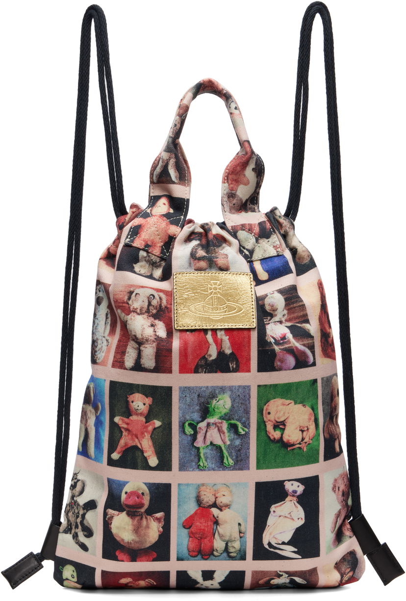 Раница Vivienne Westwood Vivienne Westwood Teddies Pippa Canvas Drawstring Backpack Розово | 4A020005U-W016R-