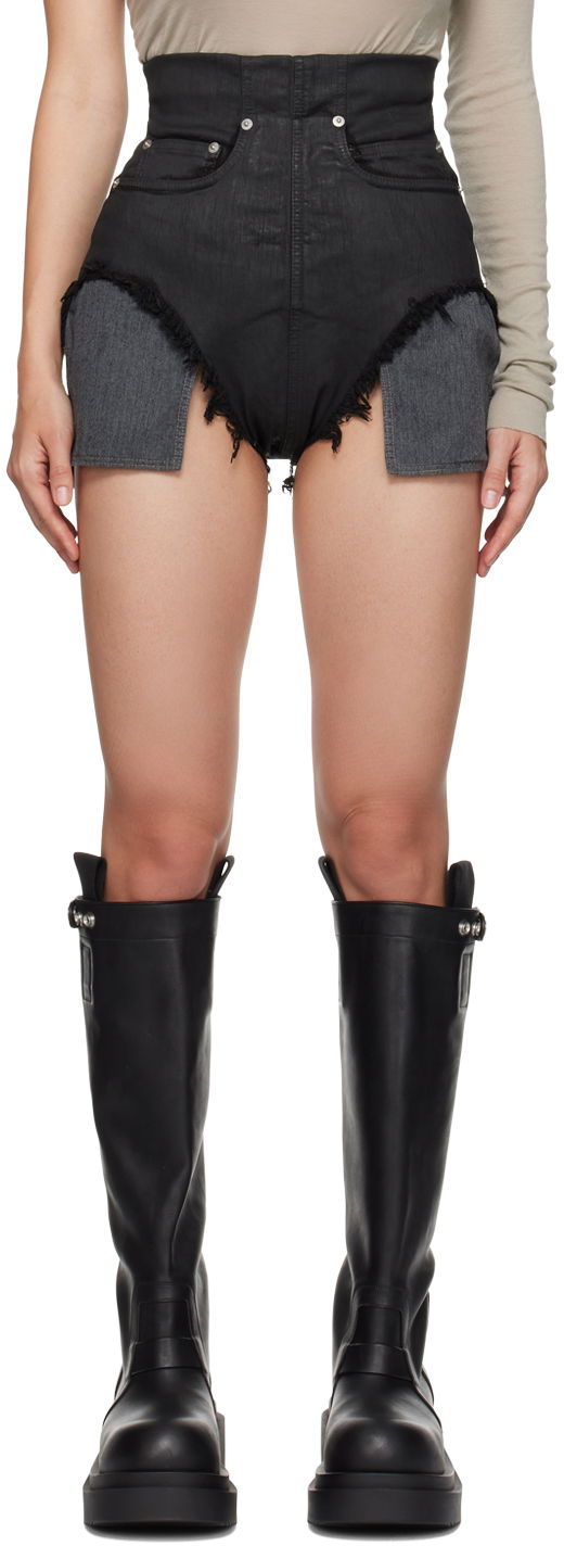 Къси панталони Rick Owens Porterville Dirt Cutoffs Denim Shorts Черно | DS02D2313 SBW, 0
