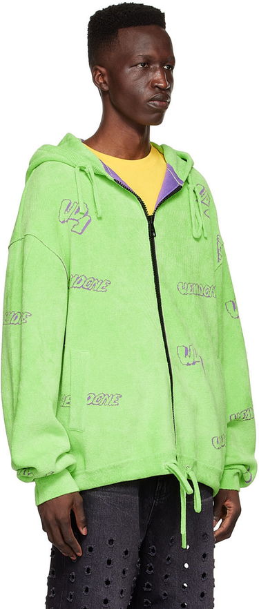 Суитчър We11done We11done Viscose Zip-Up Hoodie Зелено | WD-KJ1-22-616-U-LM, 1