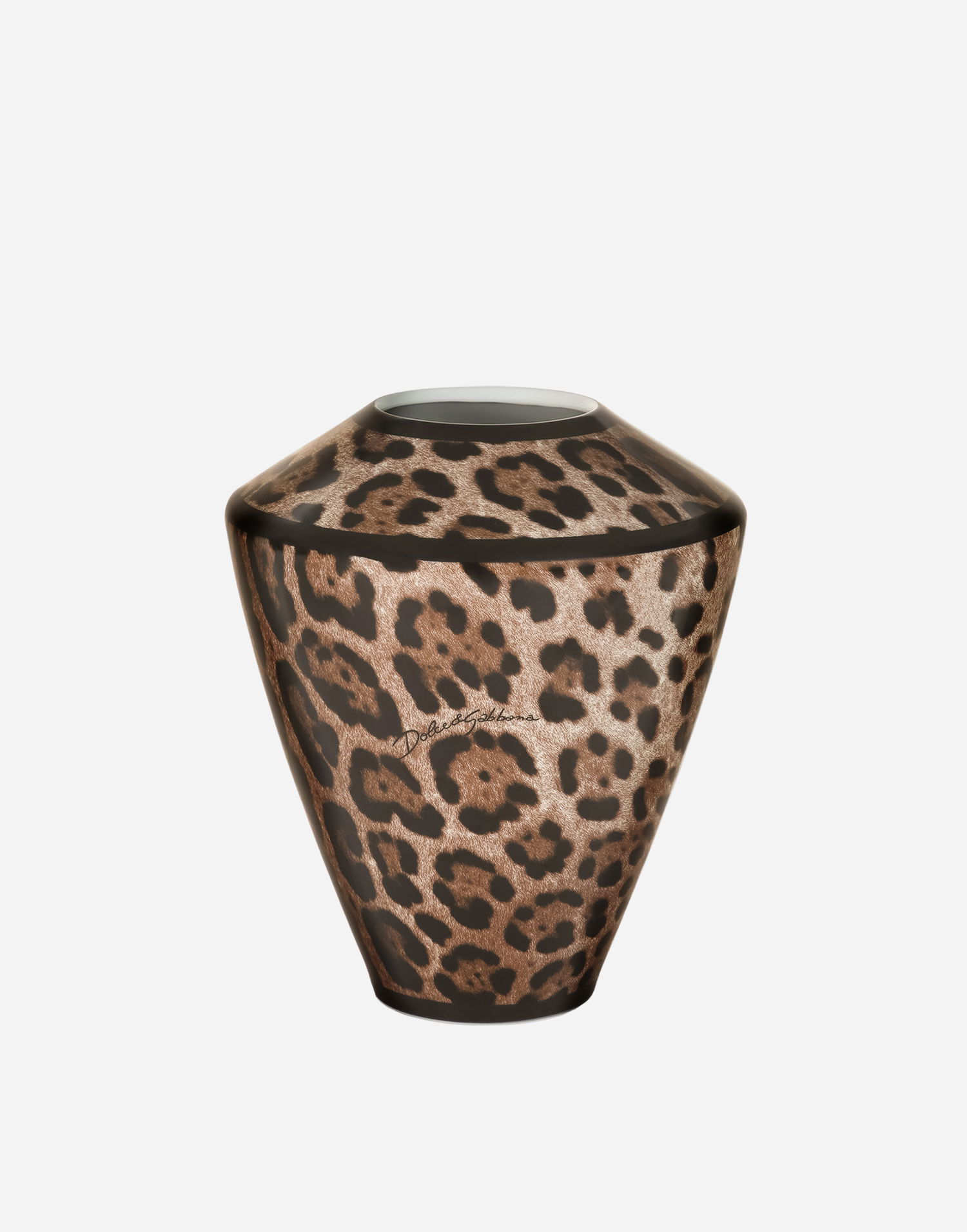 Домашен декор Dolce & Gabbana Small Amphora Porcelain Leopard Print Vase Многоцветен | TCC197TCAMWUL003, 1