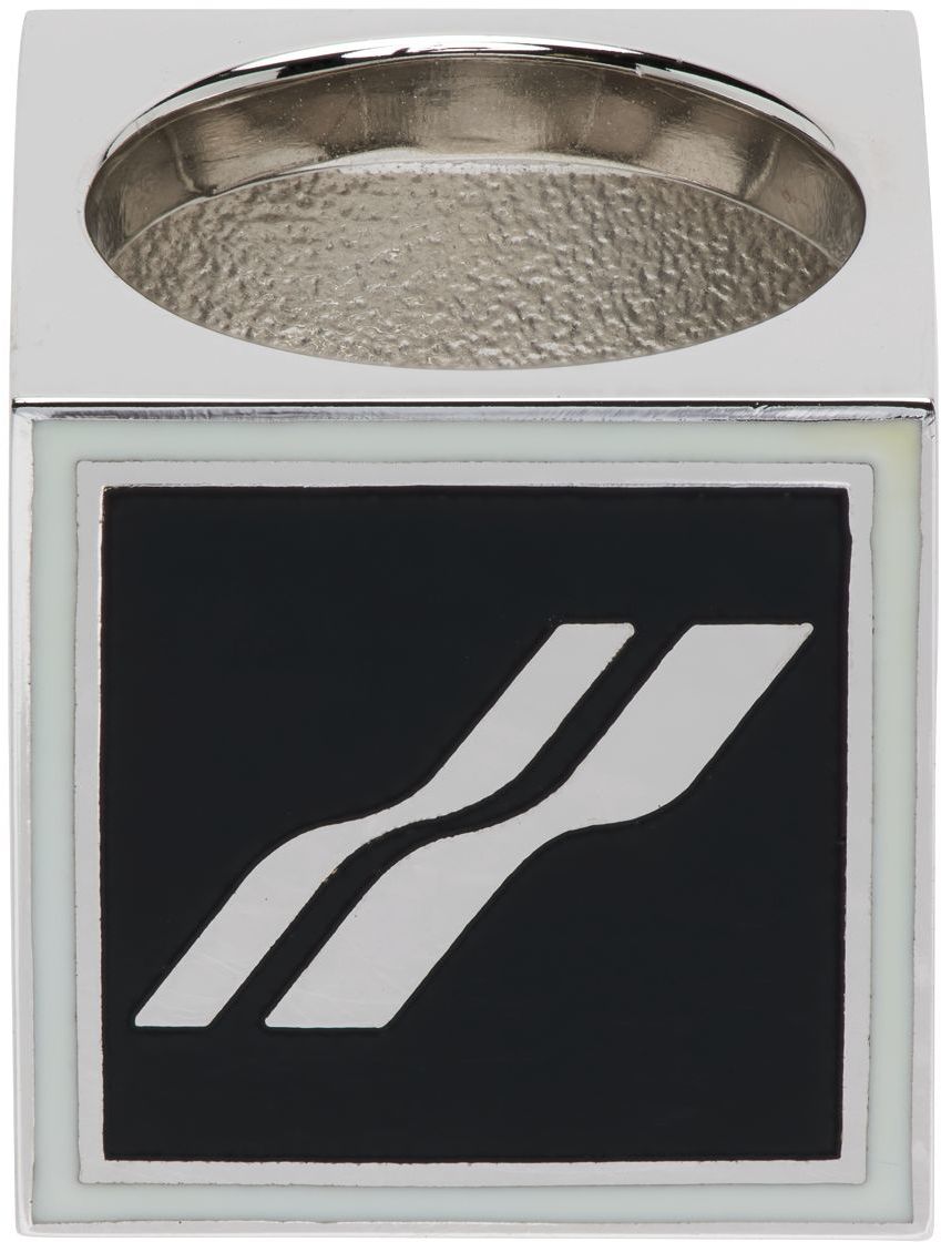 Пръстен We11done Square Logo Dice Ring Металик | WD-AJ1-22-703-U-BW, 0