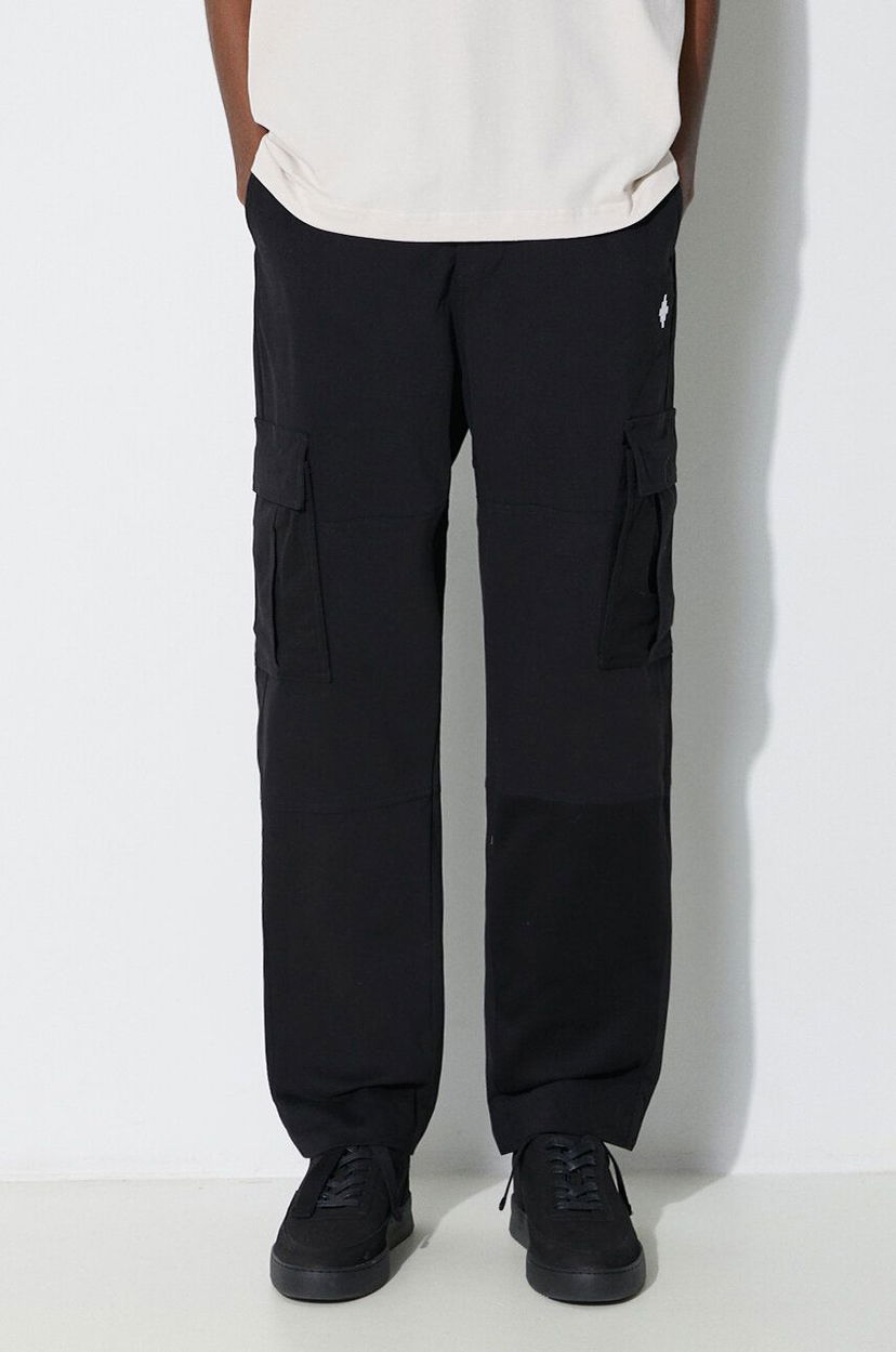 Карго панталони Marcelo Burlon Cross Cotton Cargo Pants Черно | CMCF014S24FAB0011001