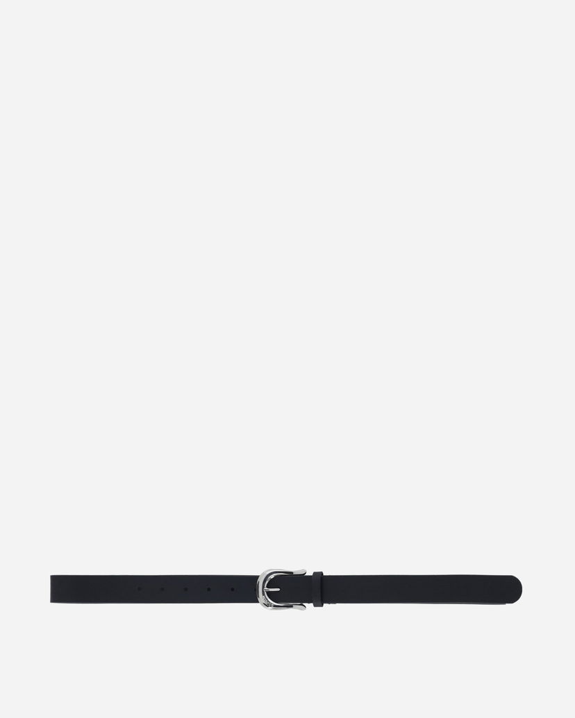 Колани WTAPS Smooth Leather Belt With Silver-Tone Metal Buckle Черно | 242MYDT-AC02 001