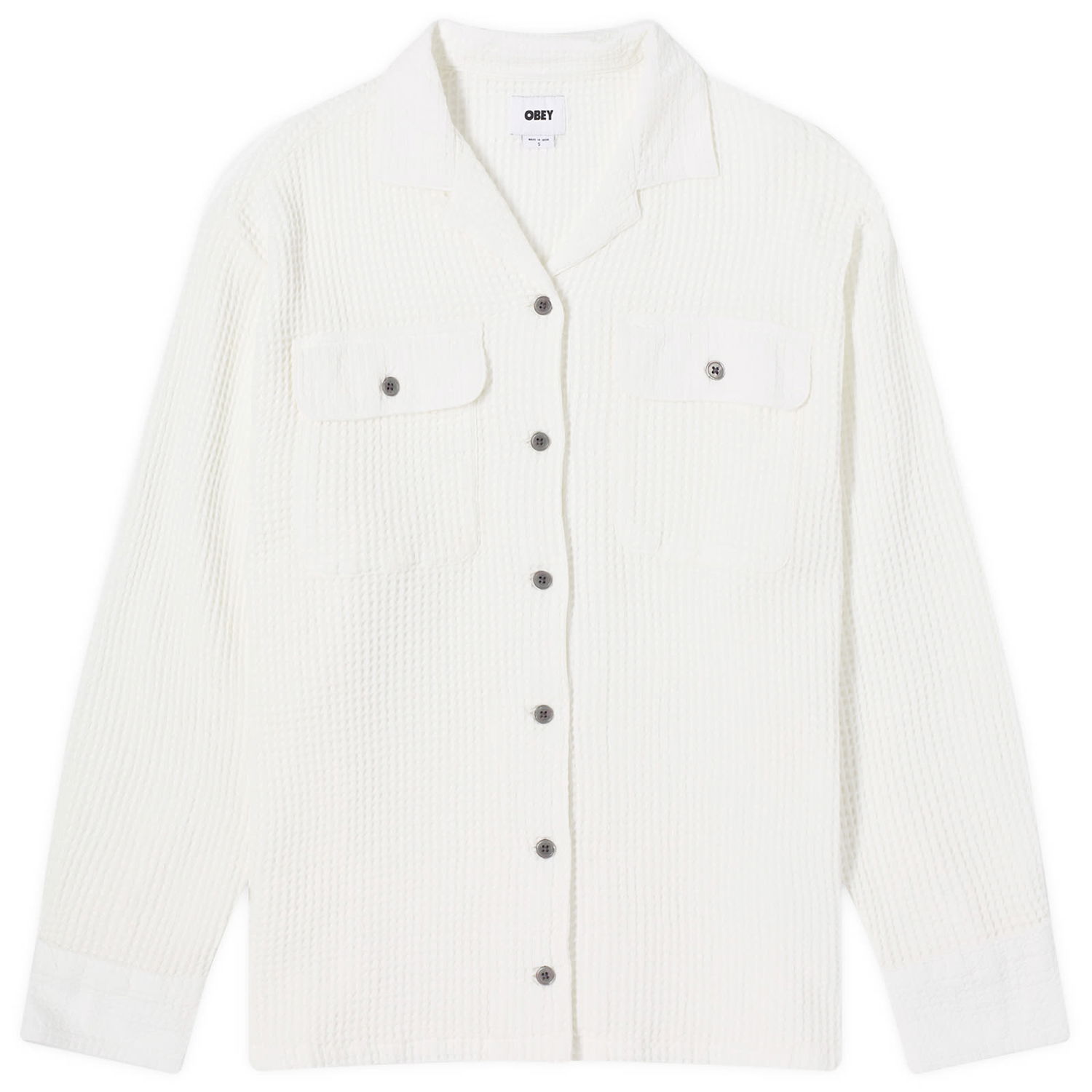 Риза OBEY Camille Waffle Бяло | 281200127-WHT, 0