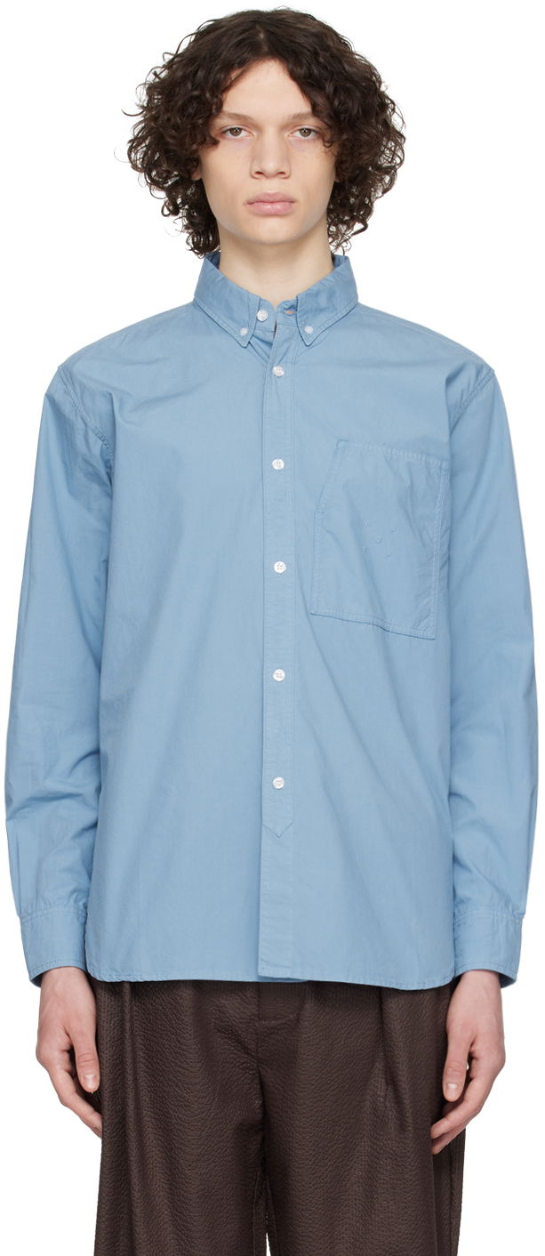 Риза Pop Trading Company Button Down Shirt Синьо | POPSS23_03-003