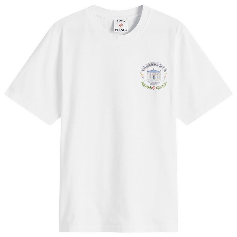 Тениска Casablanca Le Temple Du Sport Graphic T-Shirt Бяло | MPS25-JTS-001-08