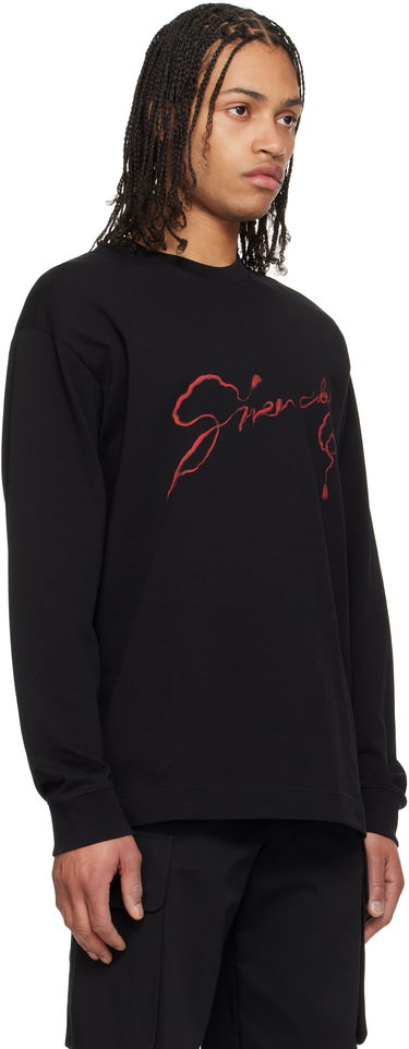 Тениска Givenchy Givenchy Regular Long Sleeve T-Shirt Черно | BM71MH3YPX001, 1