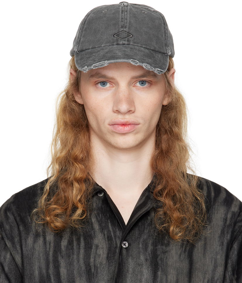 Шапка с козирка Han Kjøbenhavn Distressed Diamond Cap Черно | A-134080