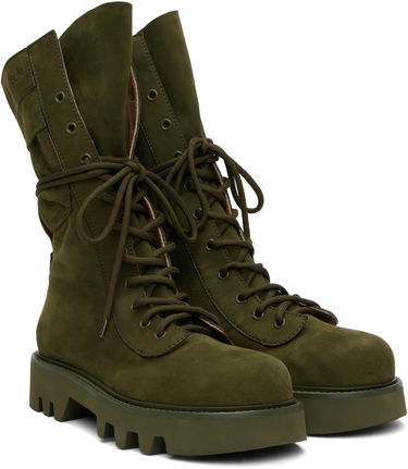 Облекло JW Anderson JW Anderson Combat Leather Boots Зелено | BT0100-LA0258, 3
