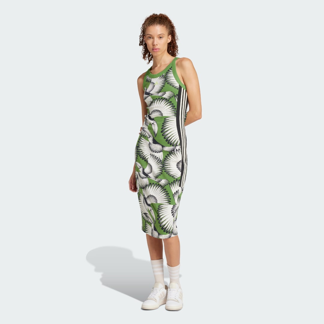 Pокля adidas Performance adidas x FARM Premium Dress Зелено | JD6314, 0