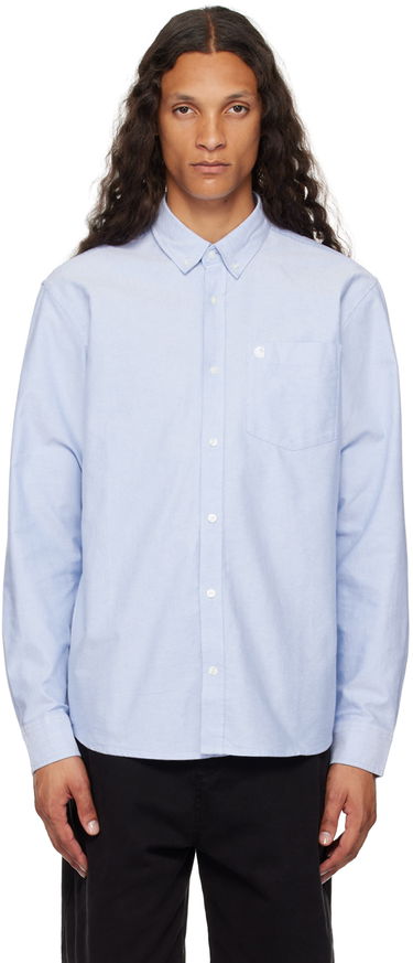 Риза Carhartt WIP Embroidered Logo Oxford Shirt Синьо | I030799, 0