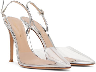 Кецове и обувки Gianvito Rossi Ribbon D'Orsay 105 Slingback Heels Металик | G95359.15RIC.PLM, 3