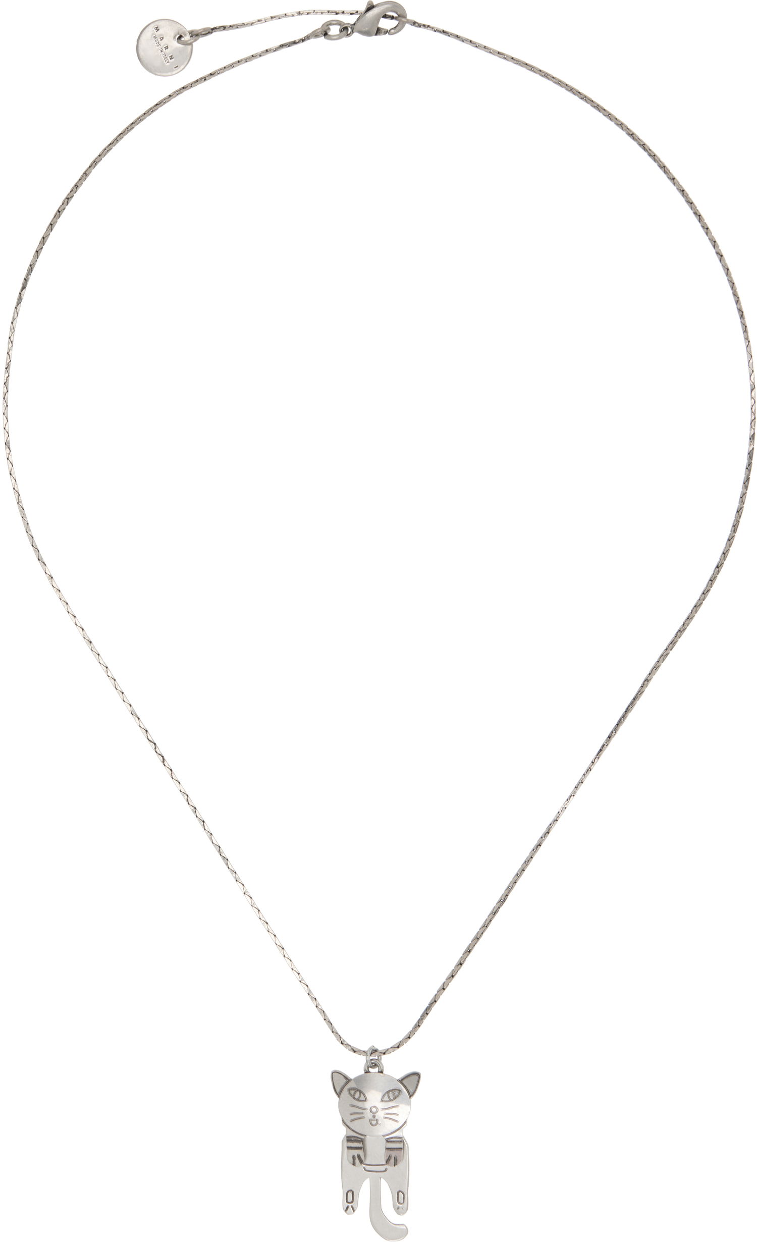 Колие Marni Marni Cat Pendant Necklace Металик | COMV0508A0 M2000, 0