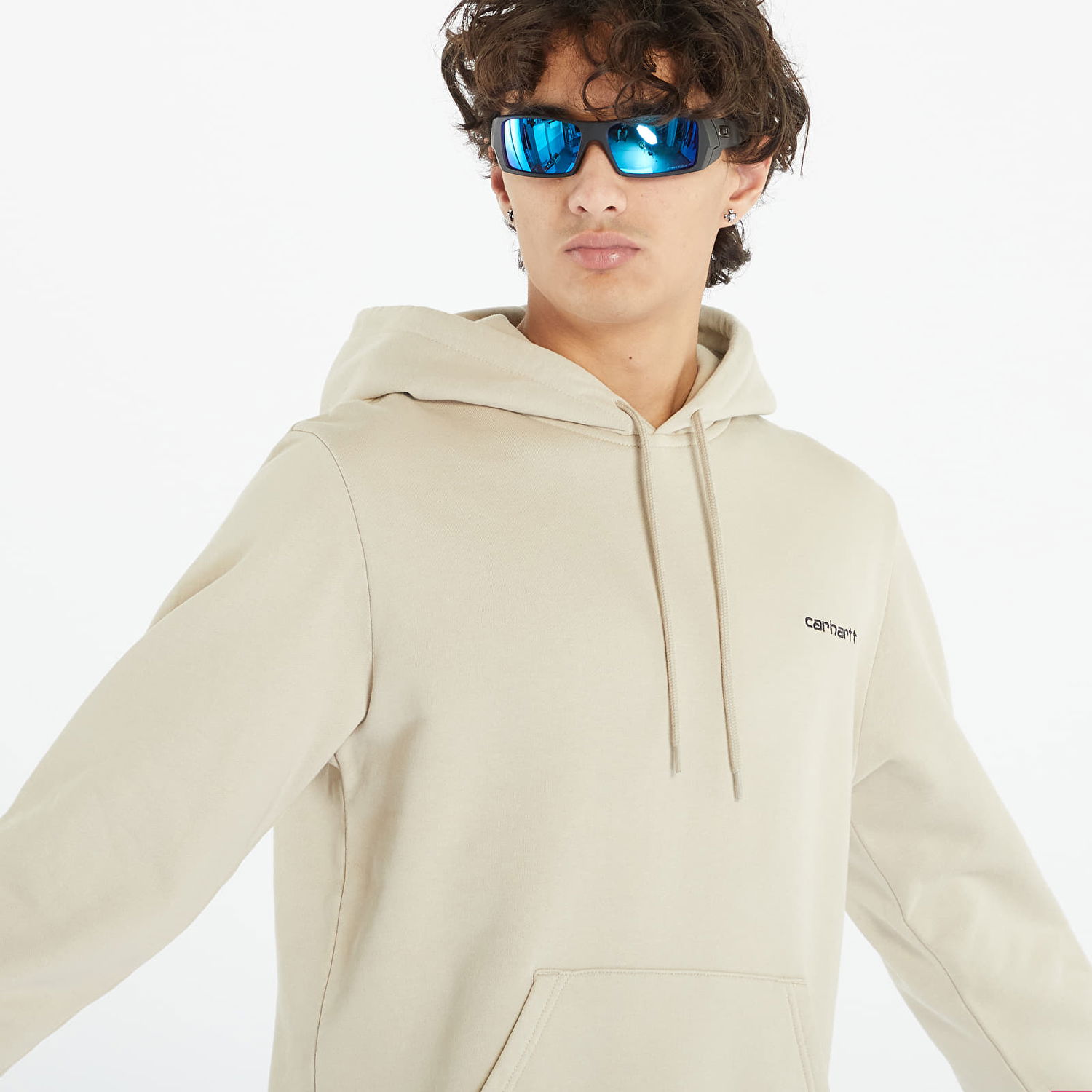 Суитчър Carhartt WIP Hooded Script Embroidery Sweatshirt Beige Бежово | I032693.AWXX, 1