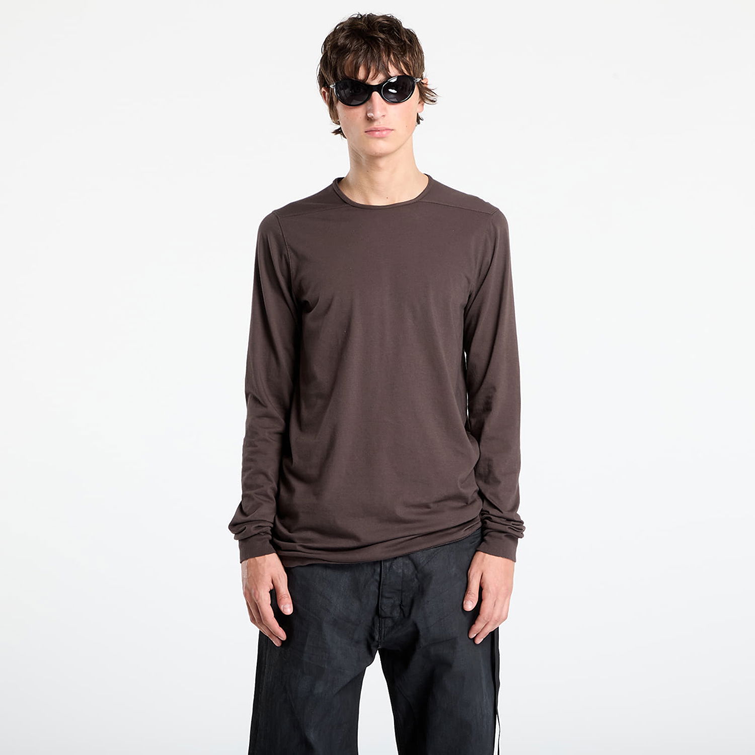 Тениска Rick Owens Rick Owens DRKSHDW Level Longsleeve T-Shirt Кафяво | DU02E7260 RN 78, 0