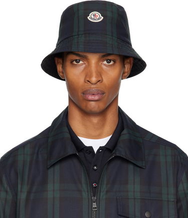 Шапка Moncler Moncler Reversible Black Watch Tartan Bucket Hat Тъмно синьо | K20913B00027M7661, 0