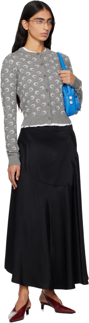 Пуловер Marine Serre Moon Jacquard Knit Fitted Cardigan Сиво | WTK011ACKNI0530, 3