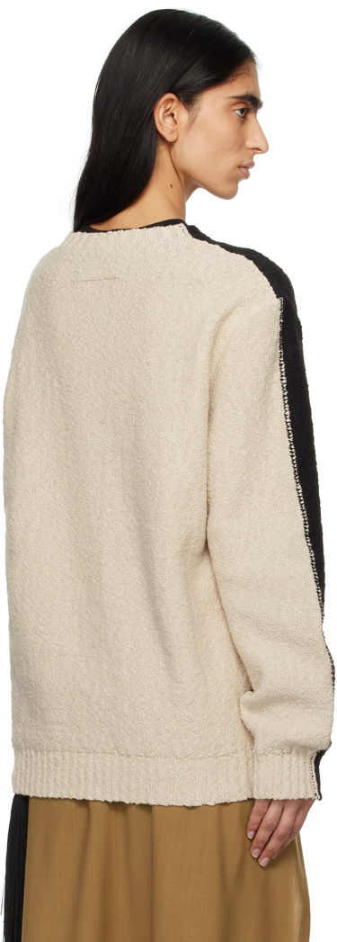 Пуловер Maison Margiela MM6 Maison Margiela Varsity Jacquard Sweater Черно | SH0HL0025 M13084, 2