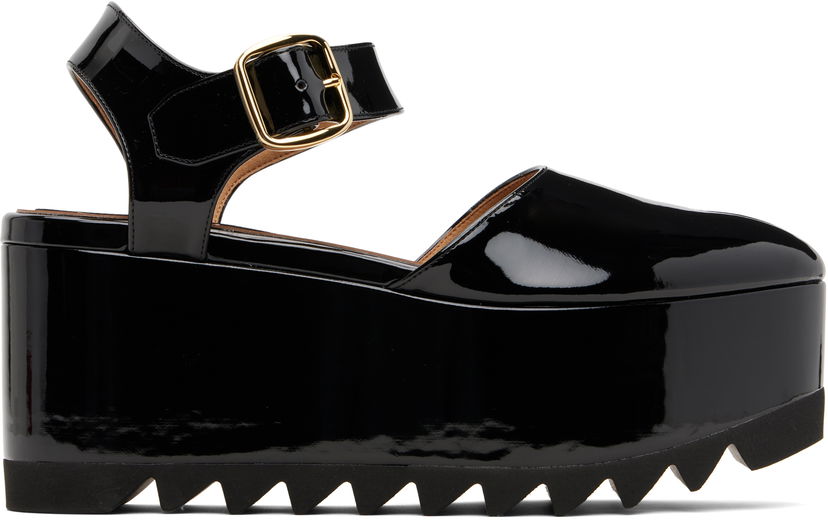 Кецове и обувки Stella McCartney Stella McCartney Elyse Patent Platform Sandals Черно | 810554APADF0