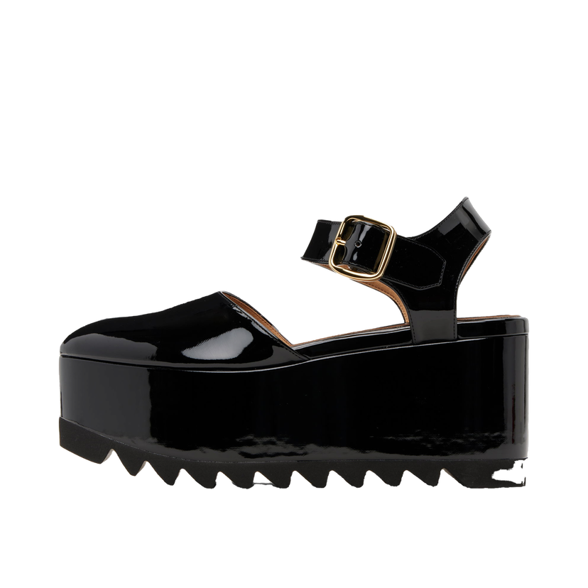 Кецове и обувки Stella McCartney Stella McCartney Elyse Patent Platform Sandals Черно | 810554APADF0