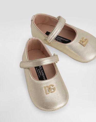 Кецове и обувки Dolce & Gabbana Dolce & Gabbana Laminated Nappa Leather Newborn Ballet Flats Металик | DK0161AJ13380988, 3