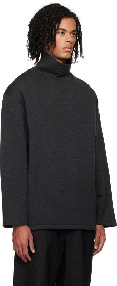 Пуловер LEMAIRE Lemaire Mock Neck Sweatshirt Черно | TO1287 LJ1020, 1