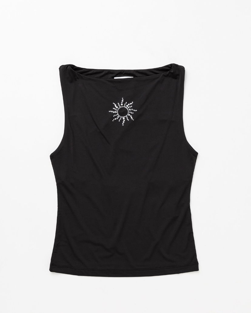 Потник envii Black Rhinestone Sun Tank Top Черно | E24400064-BLACK