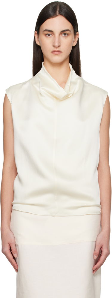 Потник TOTEME TOTEME Sleeveless Funnel Neck Blouse Бяло | 251-WRT0460-FB0344, 0