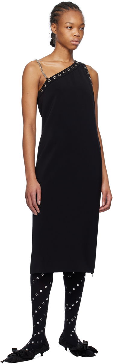 Pокля We11done We11done Unbalanced Midi Dress Черно | WD-OP0-25-130-W-BK, 3