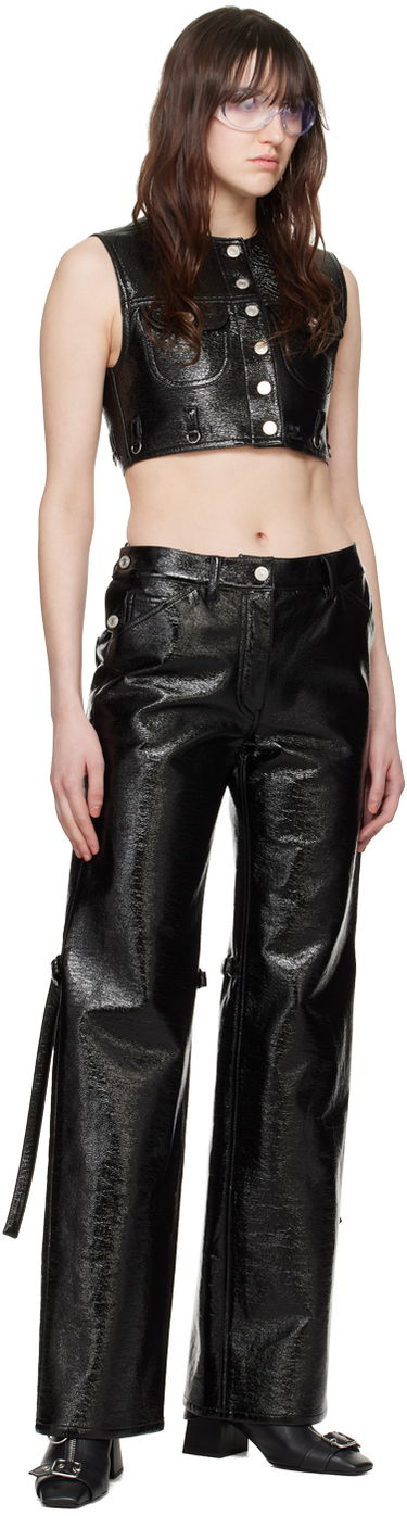 Панталони Courrèges Baggy Vinyl Trousers Черно | 124CPA214VY0014, 3