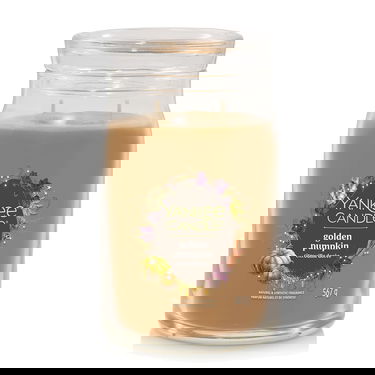 Свещи Yankee Candle Signature Large Jar 2 Wicks Golden Pumpkin Кафяво | 43490, 0